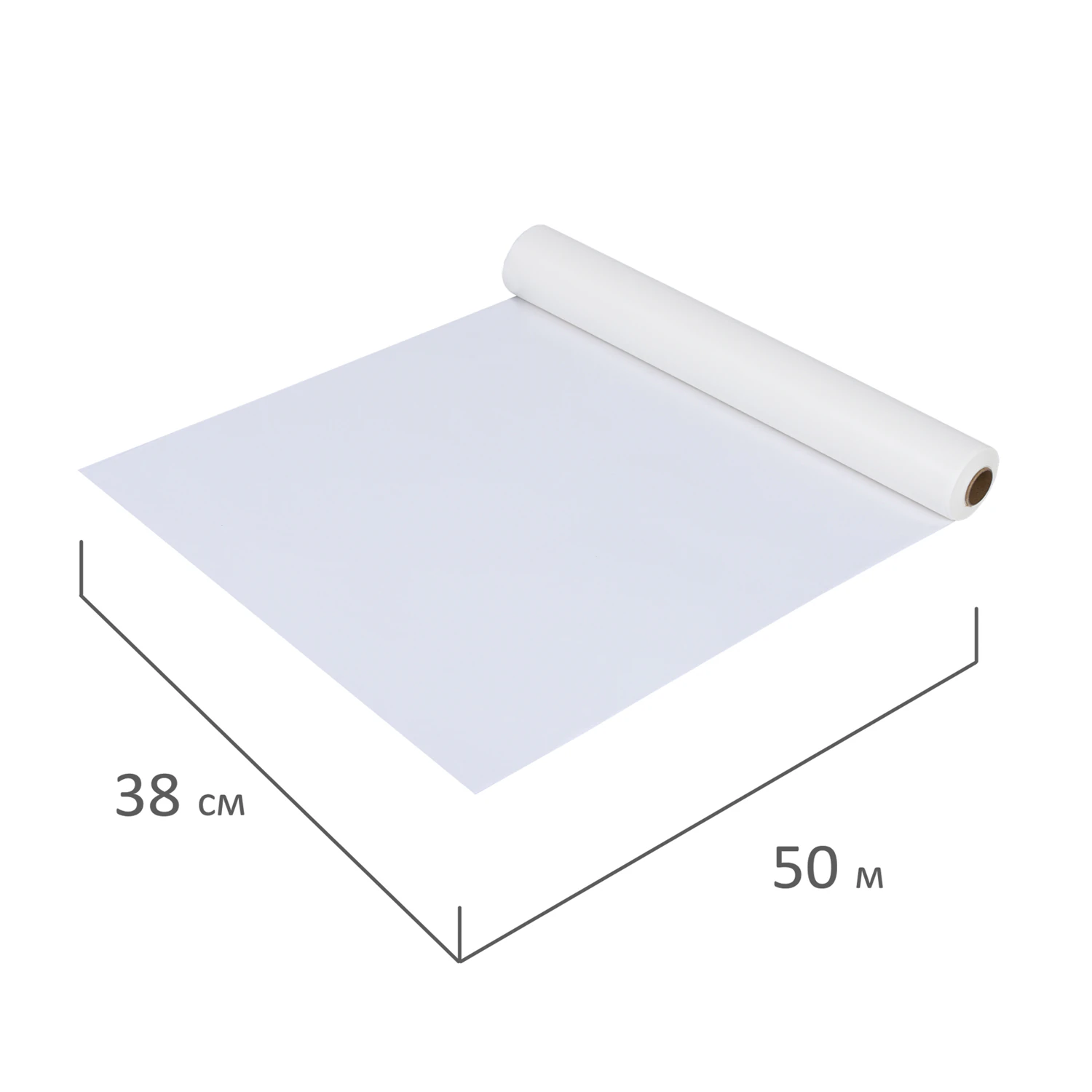 Бумага для выпечки силиконизированная LAIMA, пергамент белый 38 см х 50 м